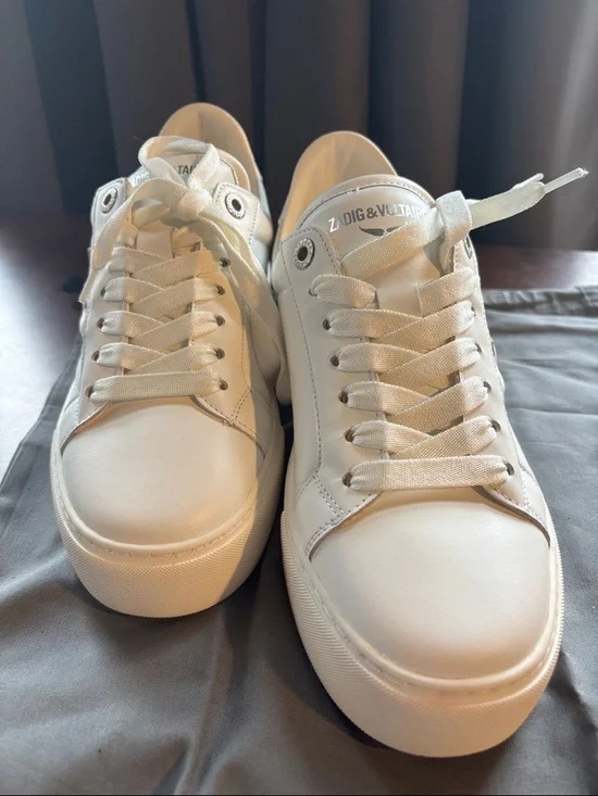 New Zadig & Voltaire LA Flash Chunky Smooth Sneaker - Picture 2 of 13